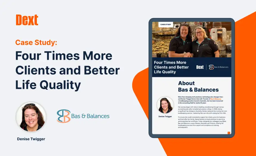 Bas & Balances and Dext: Four Times More Clients and Better Life Quality logo
