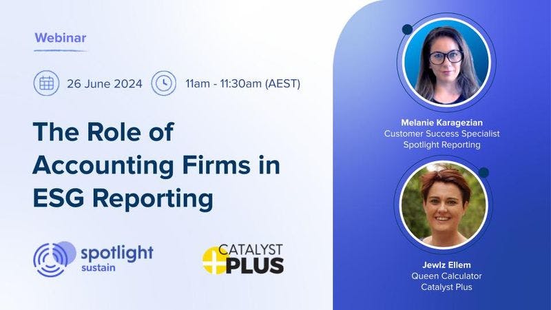 The Role of Accounting Firms in ESG Reporting with Spotlight Reporting logo