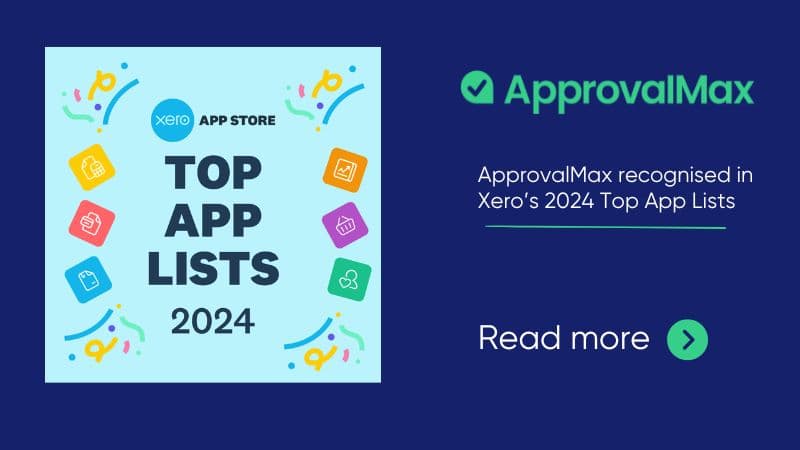 ApprovalMax recognised in Xero’s 2024 Top App Lists image