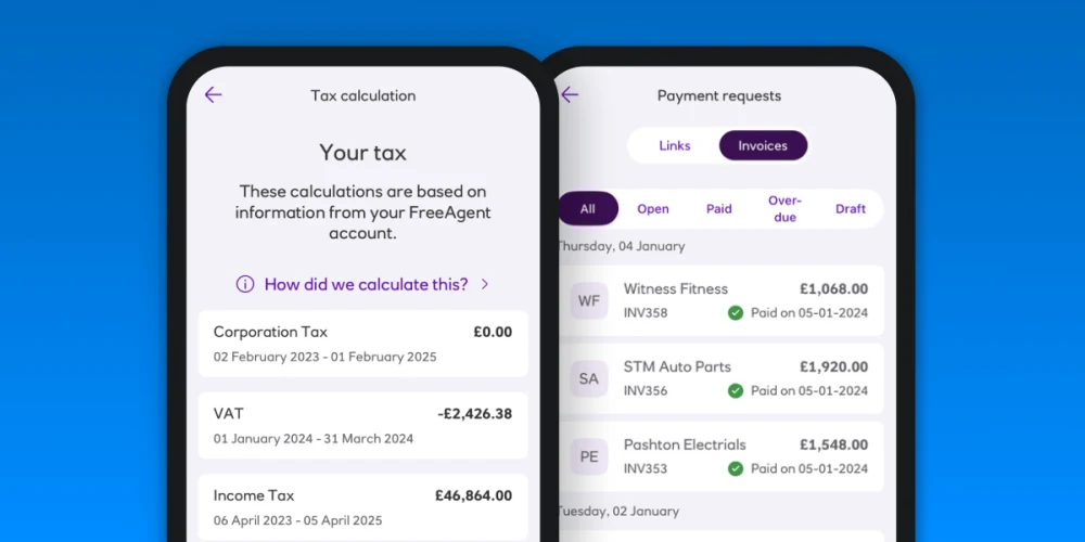FreeAgent Expands Banking Integration: Access Tax Calculation and Invoices Directly in App image