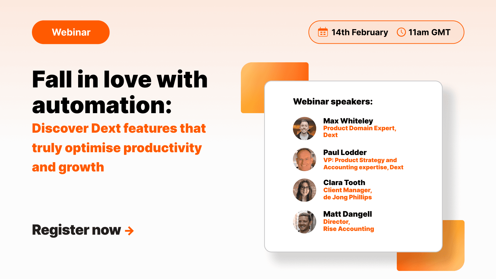 Fall in love with automation: Discover Dext features that truly optimise productivity and growth logo