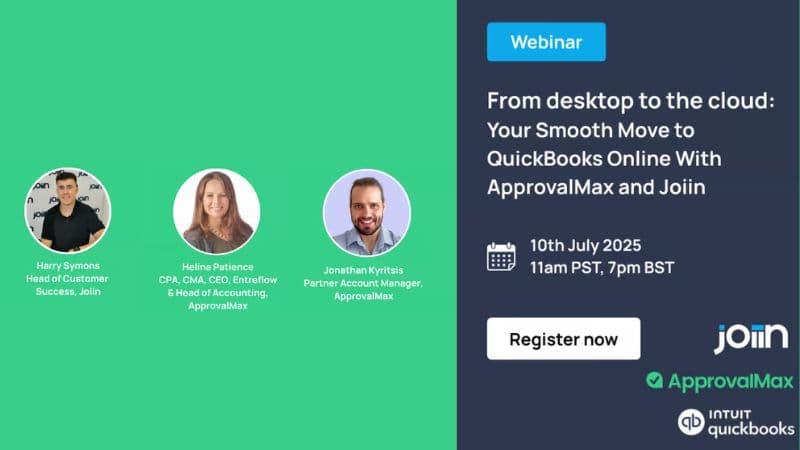 From desktop to the cloud, your smooth move to QuickBooks Online logo
