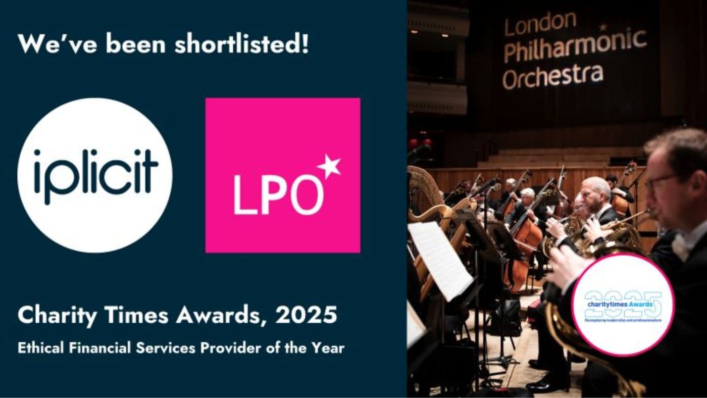 iplicit is proud to be shortlisted for the 2025 Charity Times Awards logo