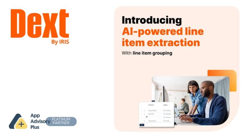 Dext update - AI-powered line item extraction logo