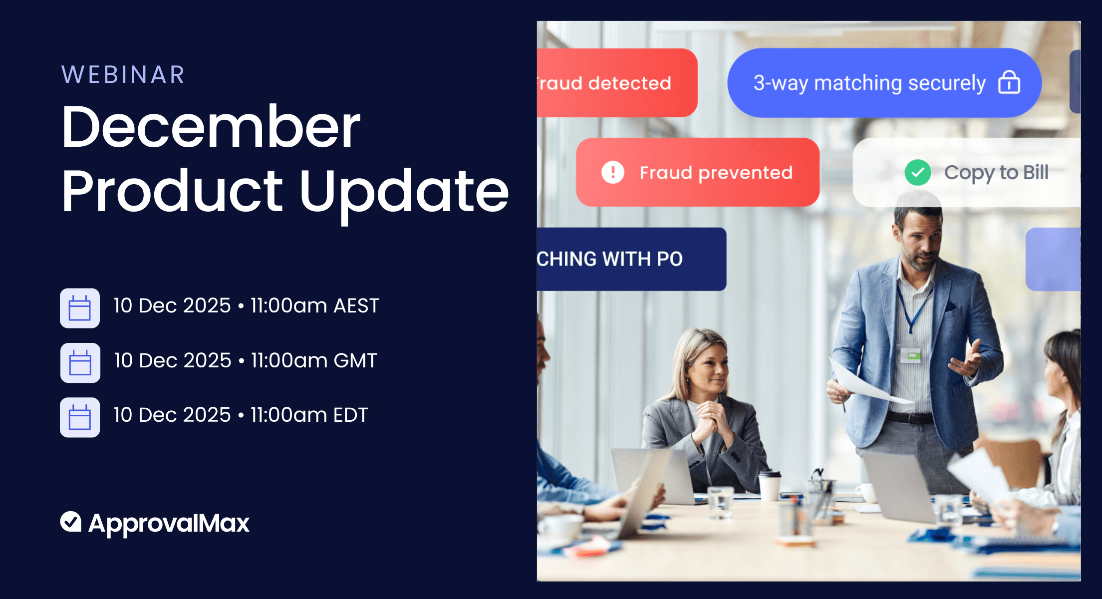 ApprovalMax December Product Update logo