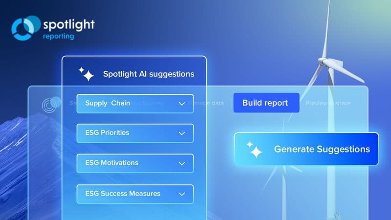 Introducing Spotlight Sustain +AI logo