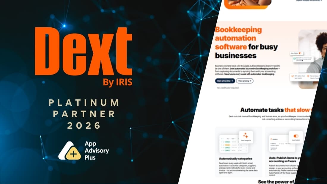 App Advisory Plus renews Platinum Partnership with Dext logo