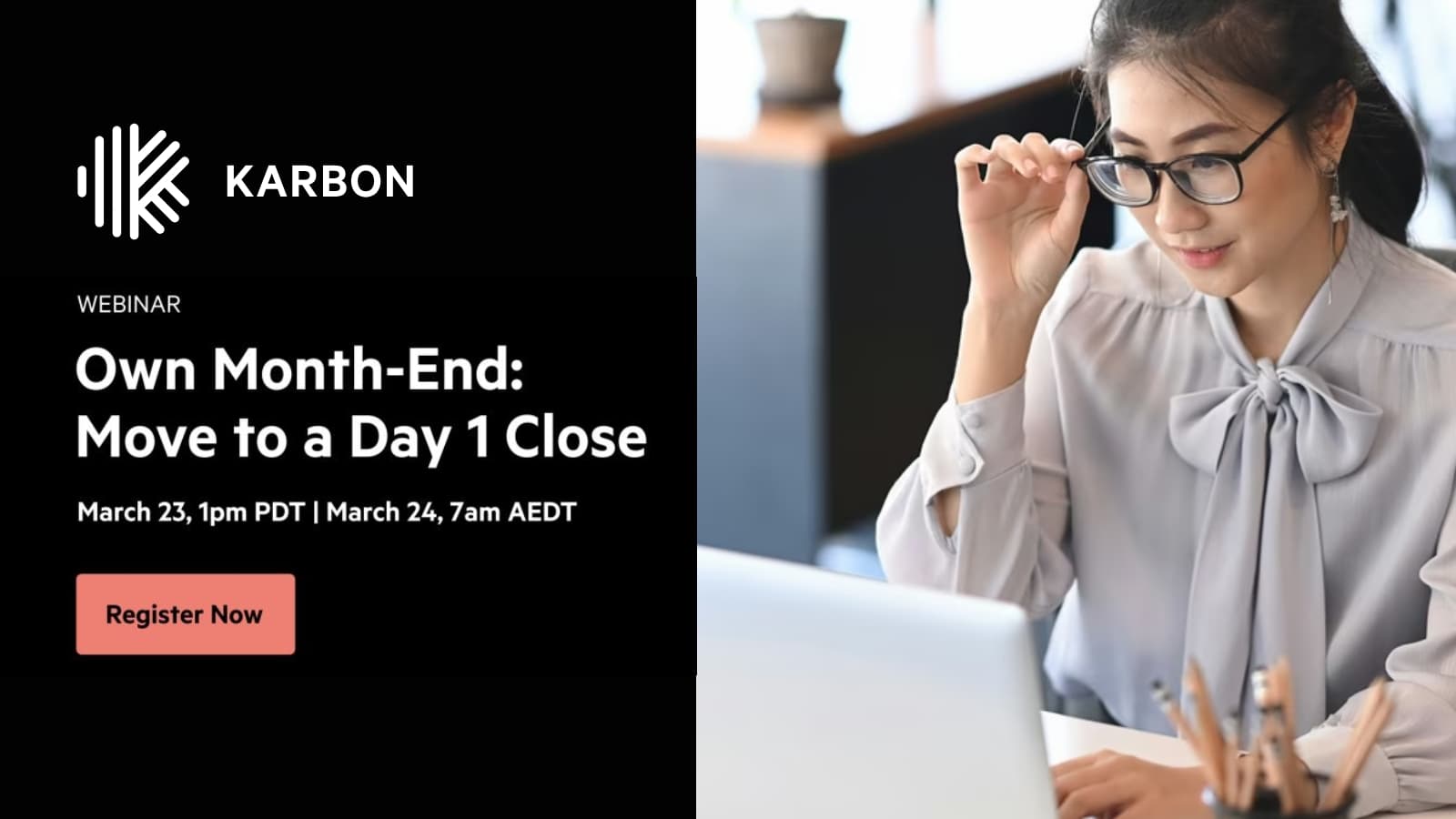 Own month-end: Move to a day 1 close logo