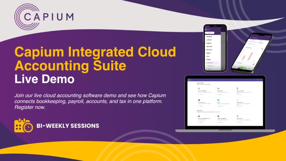 Capium Integrated Cloud Accounting Suite Fortnightly Live Demo logo