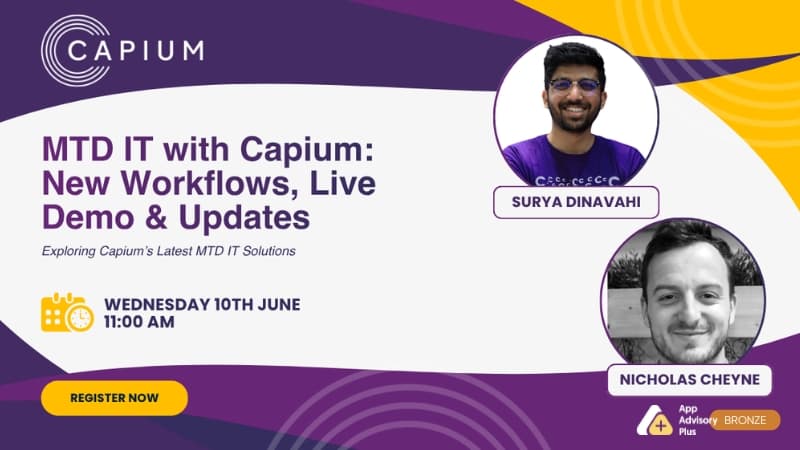 MTD IT with Capium: New Workflows, Live Demo & Updates logo