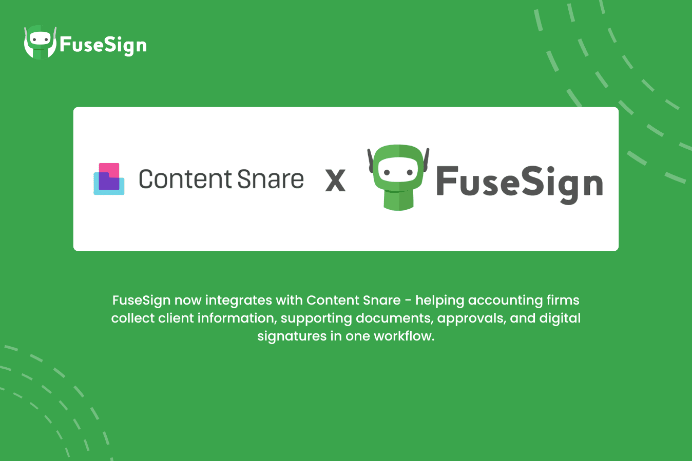 FuseSign and Content Snare launch integrated digital signing workflow for accounting firms logo