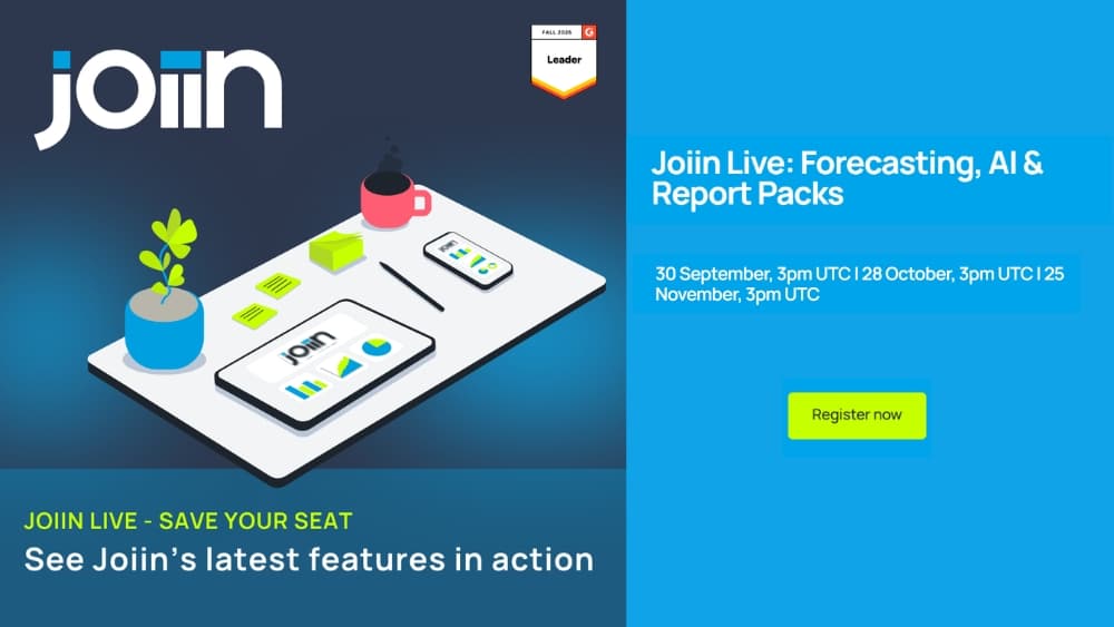 Joiin Live: Forecasting, AI & Report Packs logo